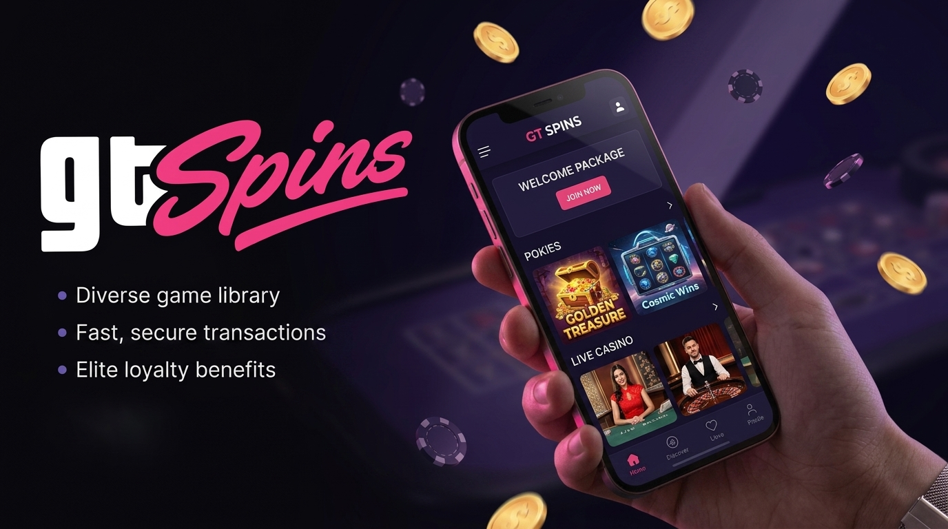 GT Spins mobile casino play banner